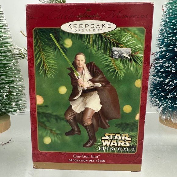 Hallmark Keepsake Ornament Star Wars Qui Gon Jinn Figurine Christmas Holiday - Picture 1 of 8